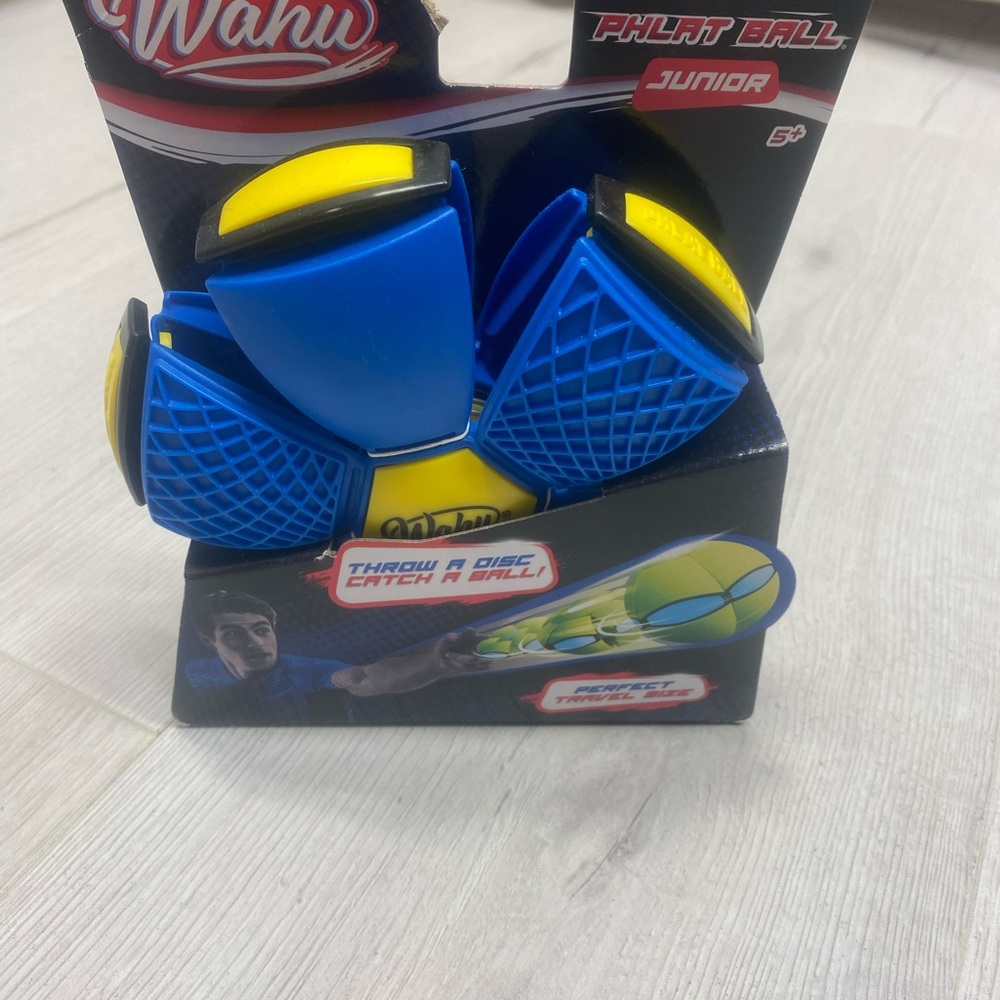 Junior Phlat Ball in Blue and Yellow - Transforming Throw Toy
